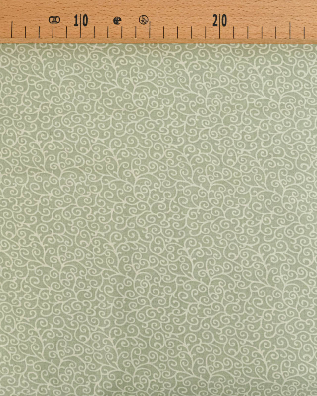 Popeline de Coton Rouleau Sauge - 110 cm - Mercerine