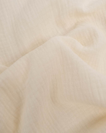 Tissu Gaze de Coton Crème Thaïs - Mercerine