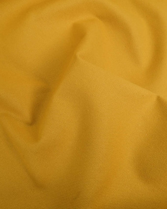 Tissu Coton Uni Canvas Moutarde - Mercerine