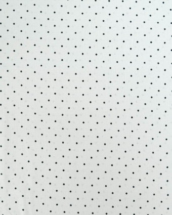 Popeline de Coton Pois Blanc - 110 cm - Mercerine