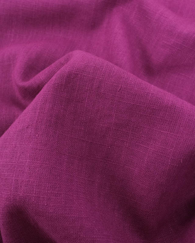 Tissu Lin Ramie Coton Raspberry - Mercerine