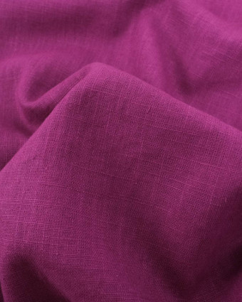 Tissu Lin Ramie Coton Raspberry - Mercerine