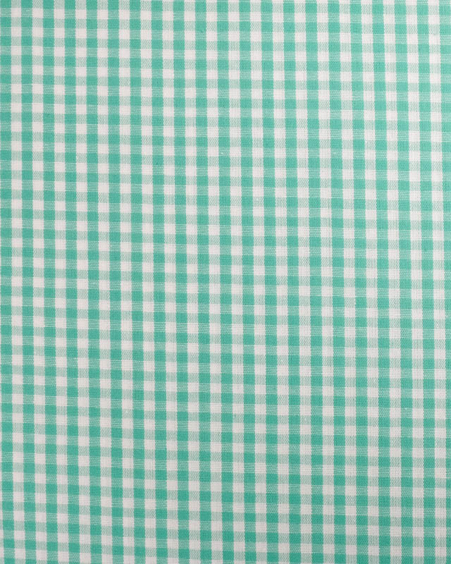 Tissu Coton Vichy Vert menthe petits carreaux - Mercerine