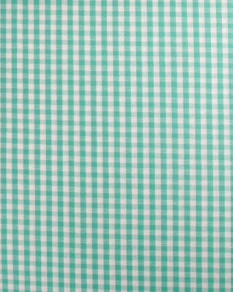 Tissu Coton Vichy Vert menthe petits carreaux - Mercerine