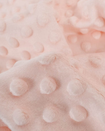 Tissu Minky Bubble Rose Pastel Oeko-tex  - Mercerine