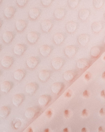 Tissu Minky Bubble Rose Pastel Oeko-tex  - Mercerine