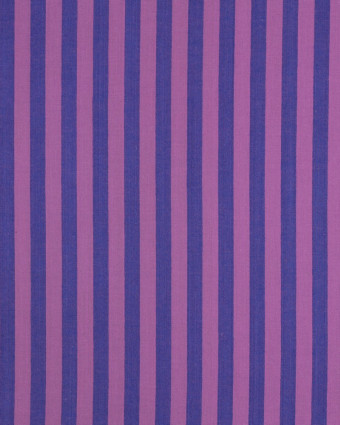 Tissu Coton à Rayures Mauve et Myrtille - Mercerine
