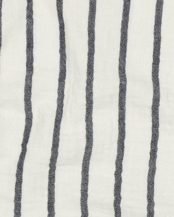 Double Gaze Rayures Bleu Marine - Mercerine