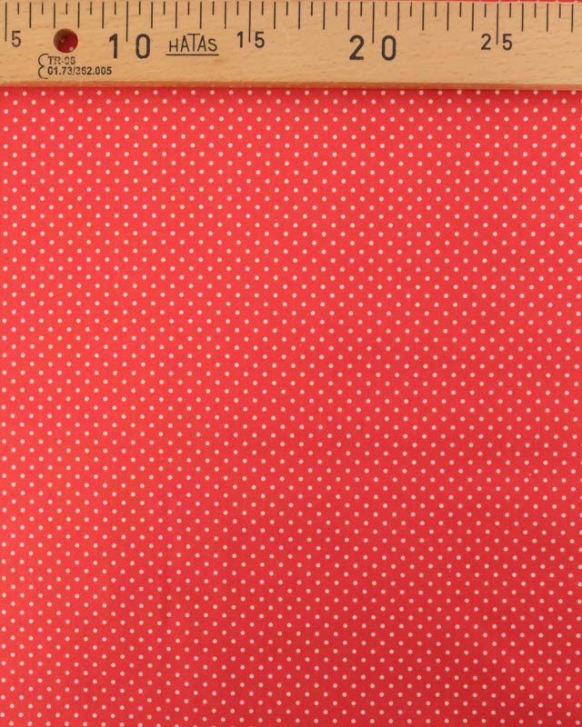 Popeline de Coton Mini Pois Rouge - Mercerine