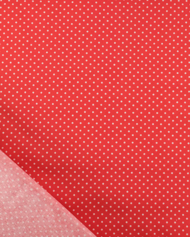 Popeline de Coton Mini Pois Rouge - Mercerine