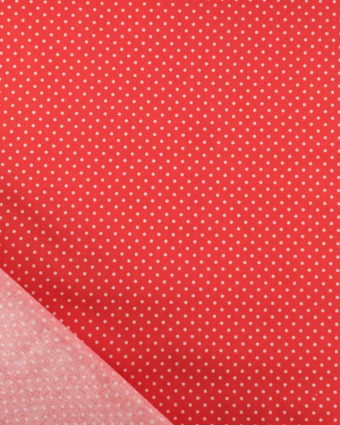 Popeline de Coton Mini Pois Rouge - Mercerine
