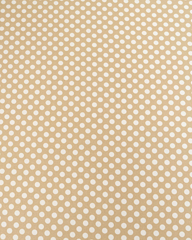 Tissu Crêpe à Pois Beige - Mercerine