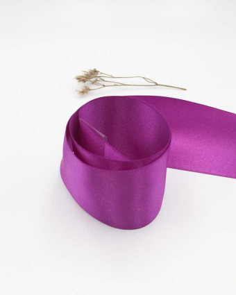Coupon - Ruban satin violet amarena