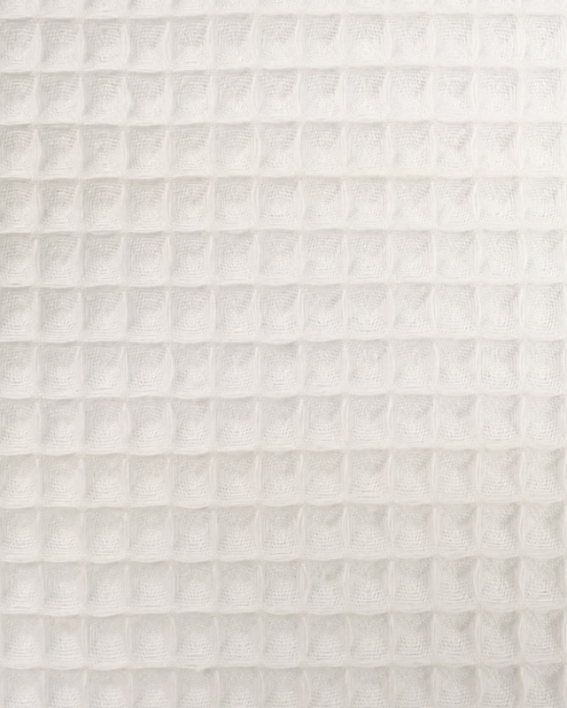 Tissu Nid Dabeille :  Oeko-tex Blanc - Mercerine