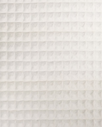 Tissu Nid Dabeille :  Oeko-tex Blanc - Mercerine