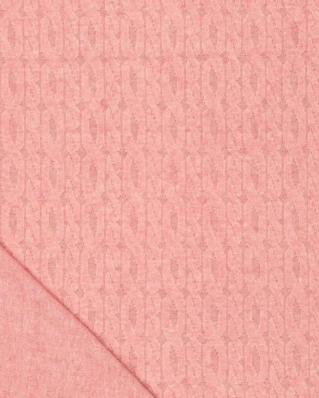 Tissu Maille effet jersey orange oekotex - Mercerine