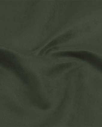 Tissu Velours Microfibre Ameublement Vert Mousse - Mercerine