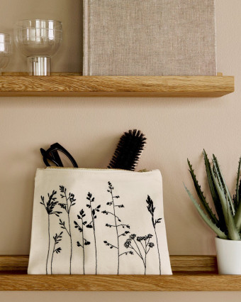Kit Broderie Pochette - Fleurs et Herbes - Rico Design - Mercerine