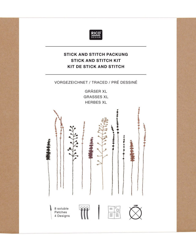 Kit Stick & Stitch - Herbes XL - Rico Design - Mercerine