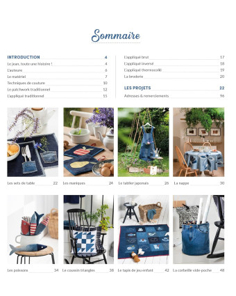 Livre Couture - Création en jeans, 20 pièces à coudre - Mercerine
