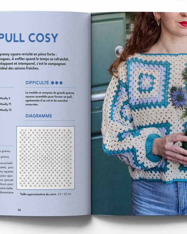 Livre Crochet - Granny Squares, facile, découvrir, se lancer, créer - Mercerine