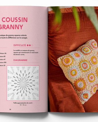 Livre Crochet - Granny Squares, facile, découvrir, se lancer, créer - Mercerine