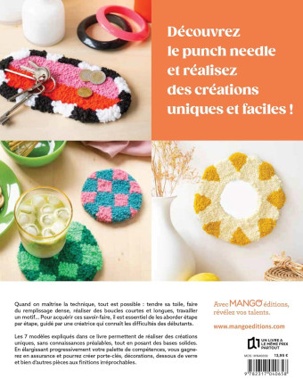 Livre Broderie - Premiers pas punch needle, techniques et modèles - Mercerine