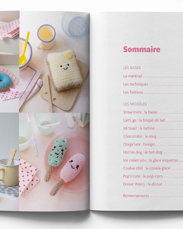 Livre Crochet - Gourmandises Kawai au Crochet, 10 créations - Mercerine