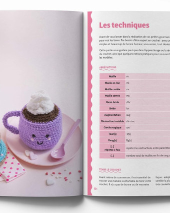 Livre Crochet - Gourmandises Kawai au Crochet, 10 créations - Mercerine