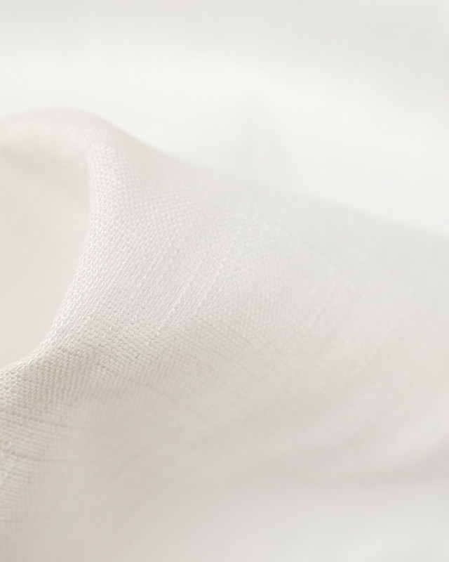 Tissu Lin Ramie Blanc  - Mercerine