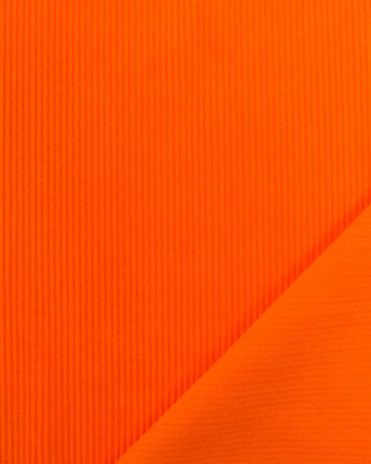 Tissu Velours Côtelé Mandarine Oekotex   - Mercerine