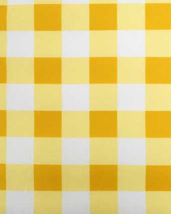 Tissu Déperlant Vichy Jaune - Mercerine
