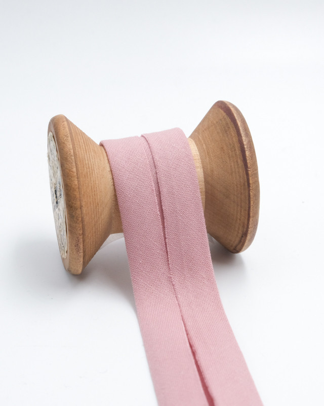 Biais coton Bio Vieux rose 20mm - Mercerine
