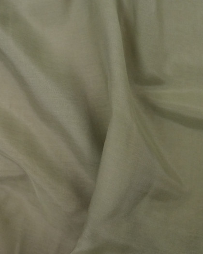  Tissu Soie coton vert kaki - 10cm -  Mercerine