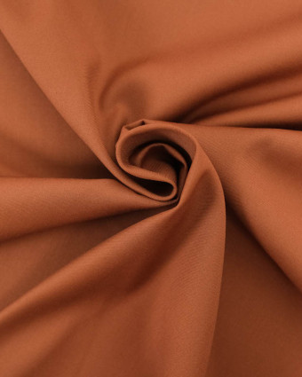 Tissu Sergé Polyviscose Chataigne  - Mercerine