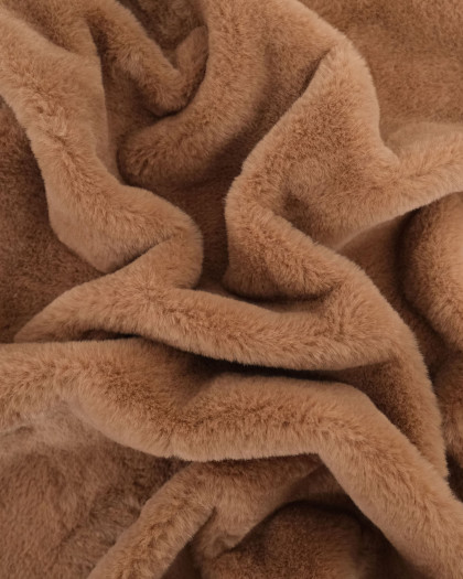 Fausse Fourrure Douce Noisette Oeko-Tex - Mercerine