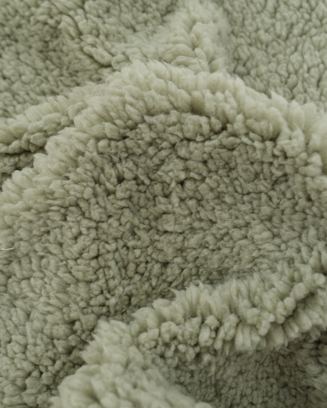 Tissu Sherpa Uni Sauge - Mercerine