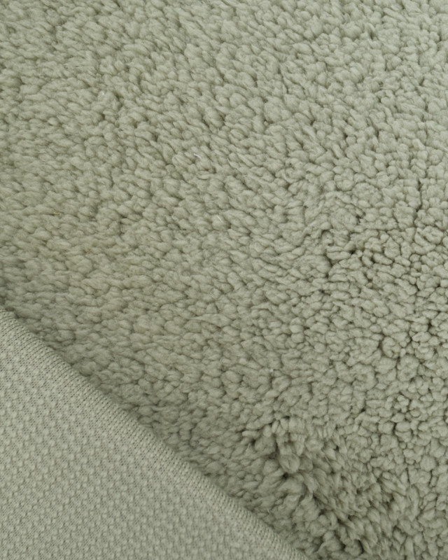Tissu Sherpa Uni Sauge - Mercerine