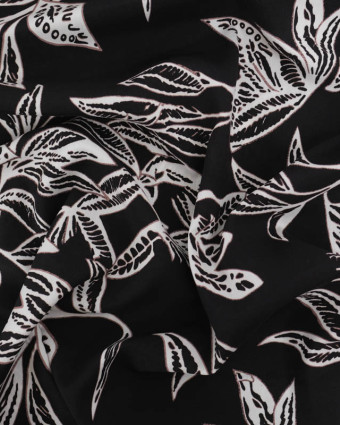 Viscose Flores Noir - Mercerine