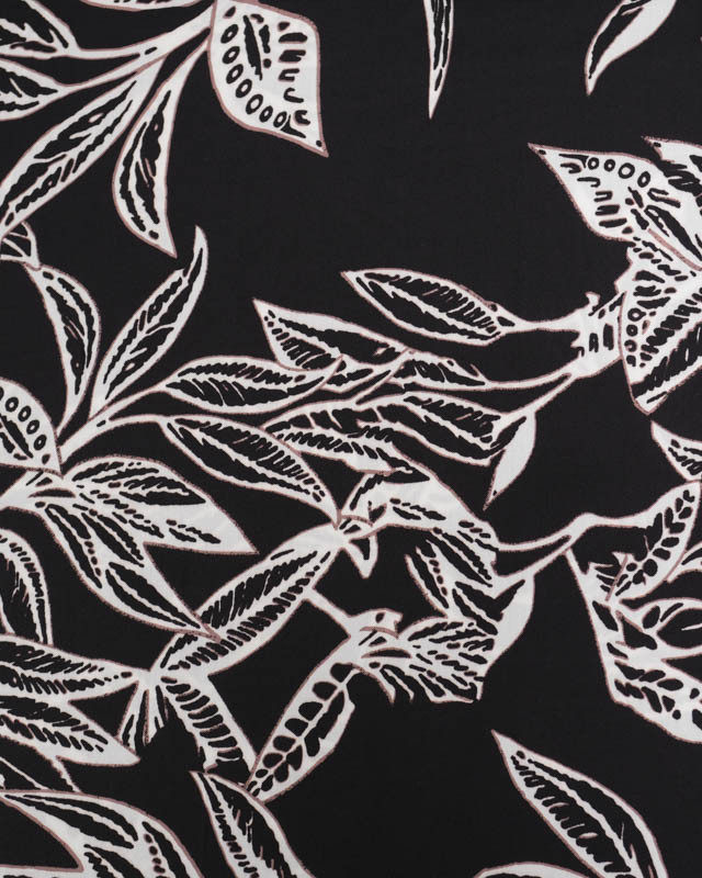 Viscose Flores Noir - Mercerine