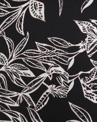 Viscose Flores Noir - Mercerine