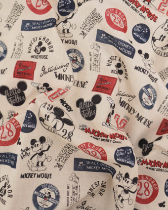 Tissu Coton Mickey Mouse Vintage - Mercerine