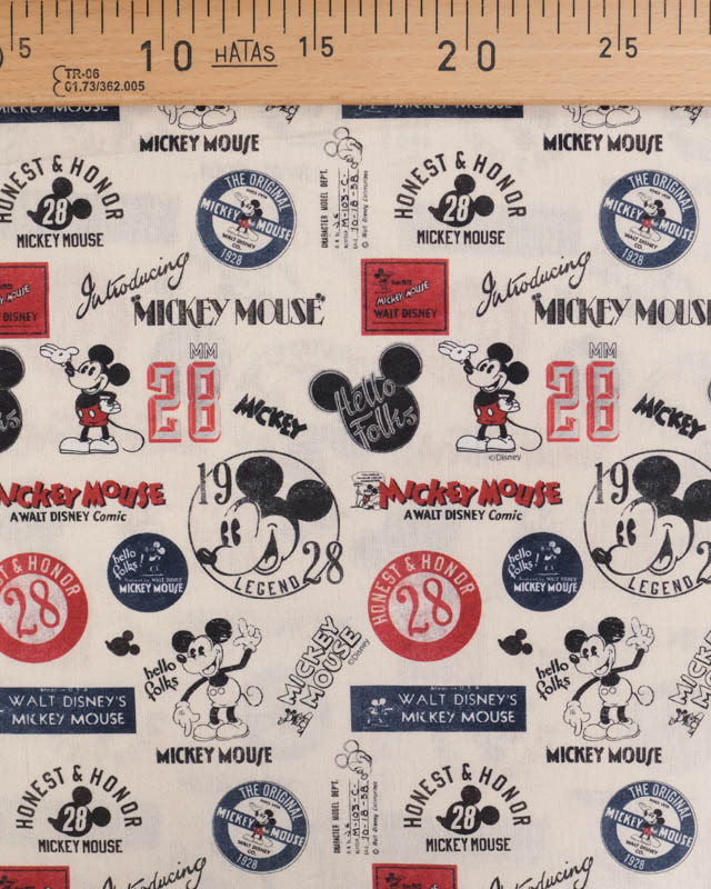 Tissu Coton Mickey Mouse Vintage - Mercerine