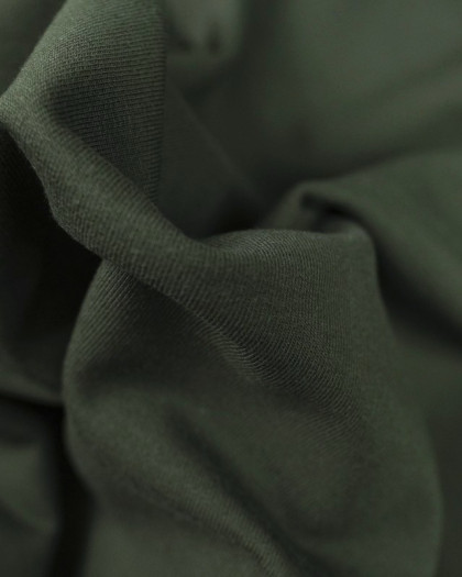 Tissu Sweat vert kaki Lourd Jogging Oeko-Tex Leo - Mercerine