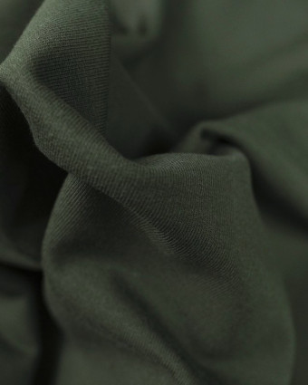 Tissu Sweat vert kaki Lourd Jogging Oeko-Tex Leo - Mercerine