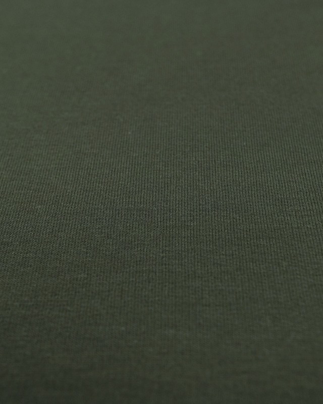 Tissu molleton vert kaki uni lourd et doux - Mercerine