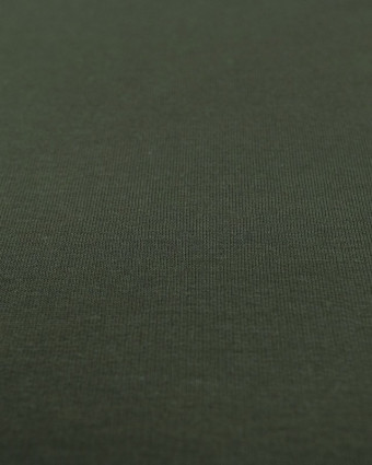 Tissu molleton vert kaki uni lourd et doux - Mercerine