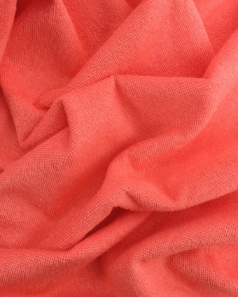Tissu Eponge Bambou Corail Lou - mercerine