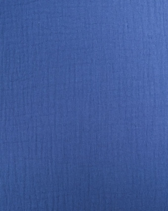 Tissu Double Gaze Bleu Electrique Oeko-tex Thaïs - Mercerine