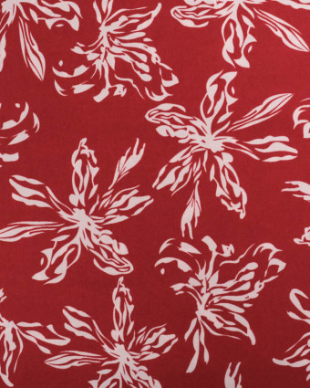 Viscose Bordeaux Grandes Fleurs Blush - Mercerine